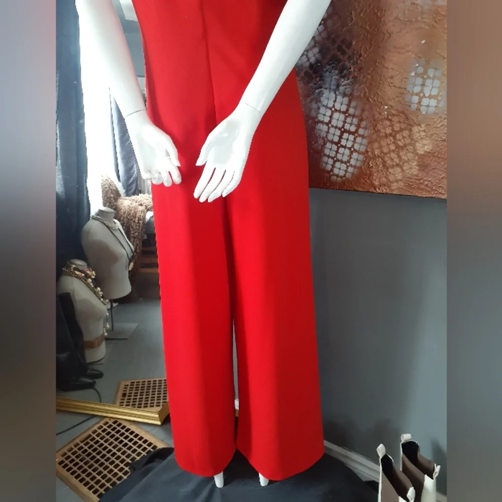 Zara Red Sleeveless Jumpsuit - Picture 13 of 16